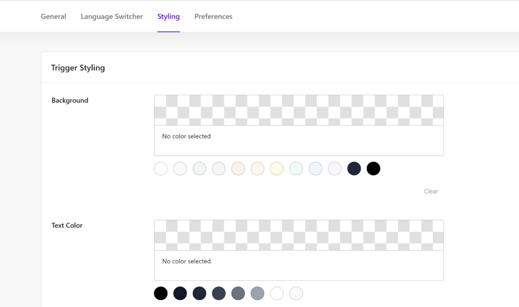 Change language switcher style