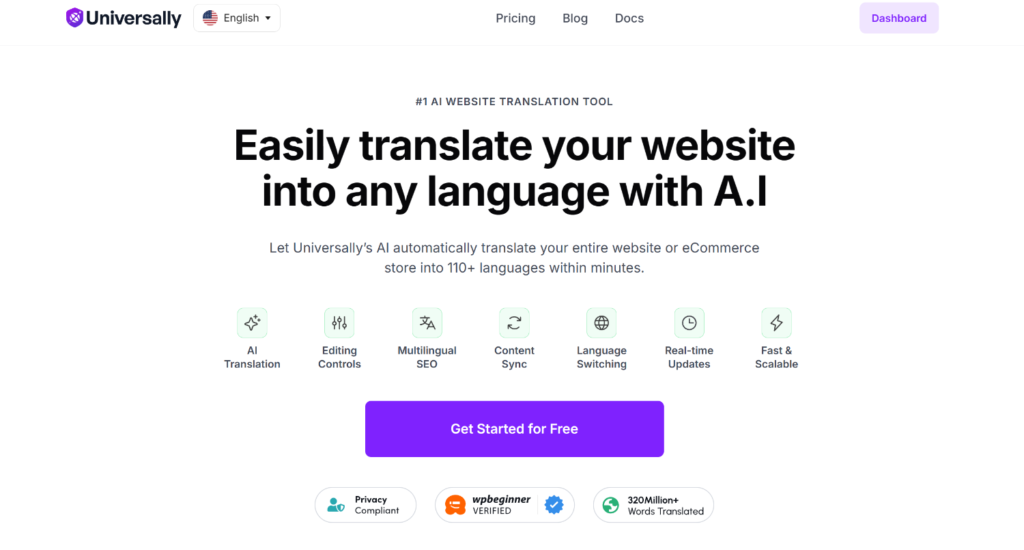 Universally - Best AI powered translation solution