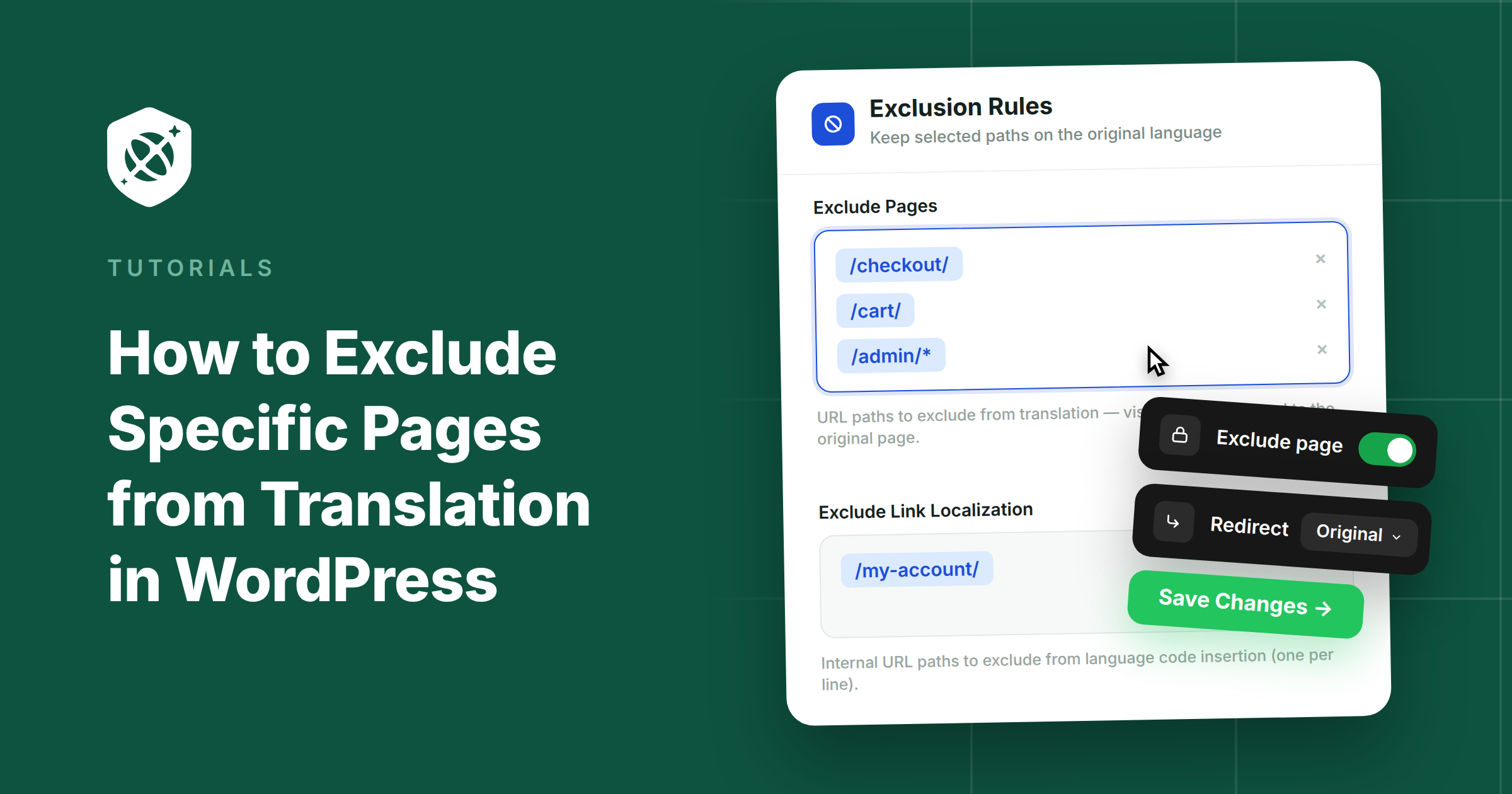 How to Exclude specific pages from translation in WordPress