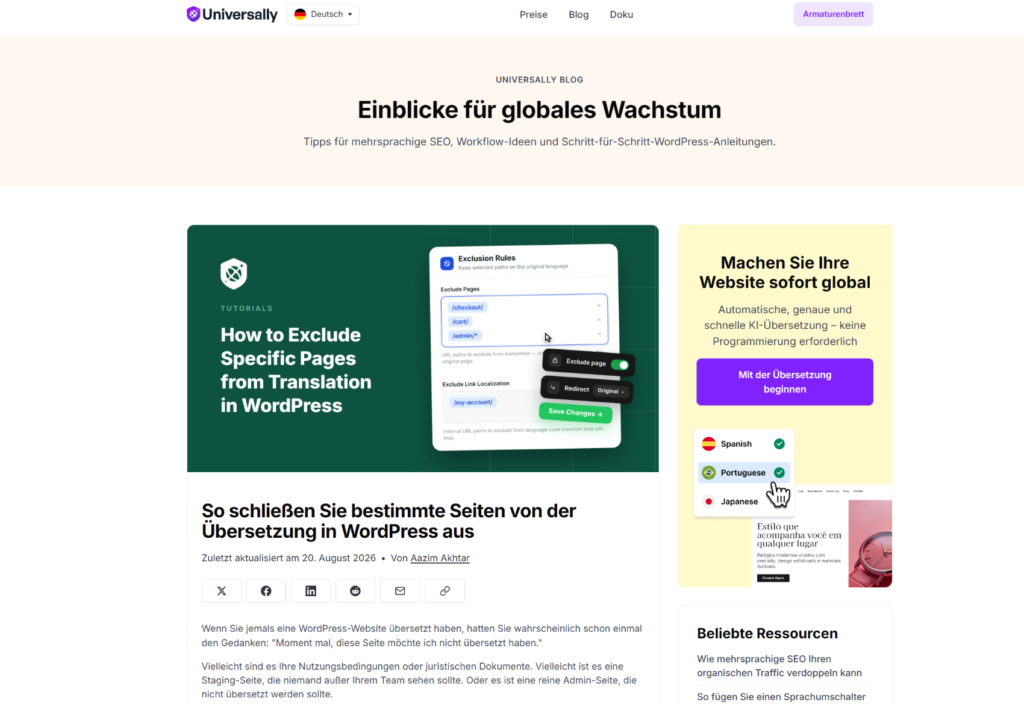 Changer la langue en allemand