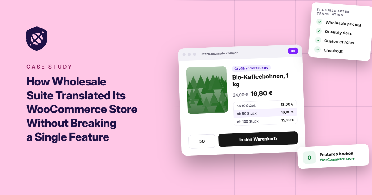 Cómo Wholesale Suite tradujo su tienda WooCommerce sin romper una sola función
