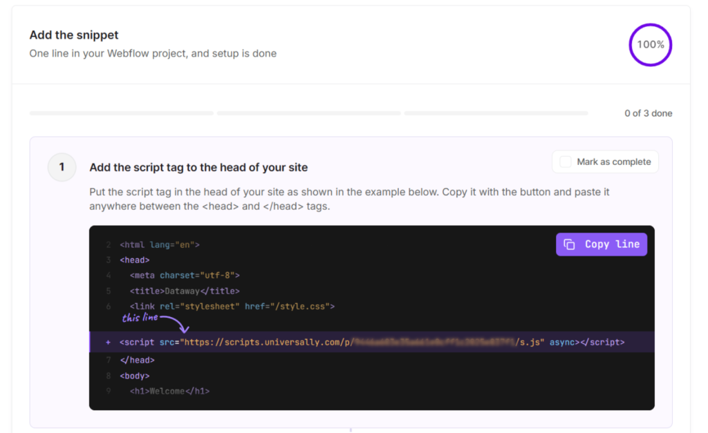 Add script to Webflow - Universally Add script to Webflow