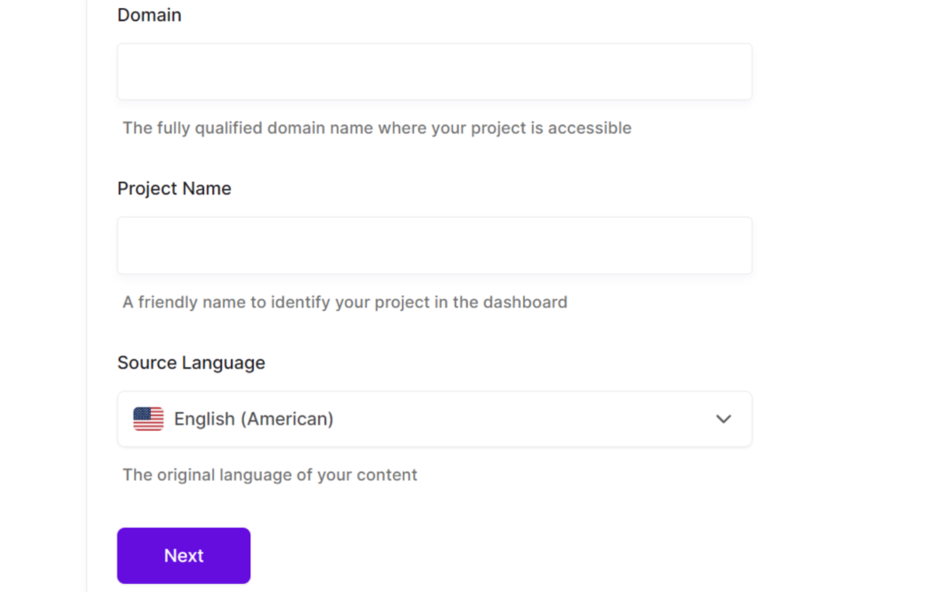Enter details of your Webflow project - Universally Enter details of your Webflow project