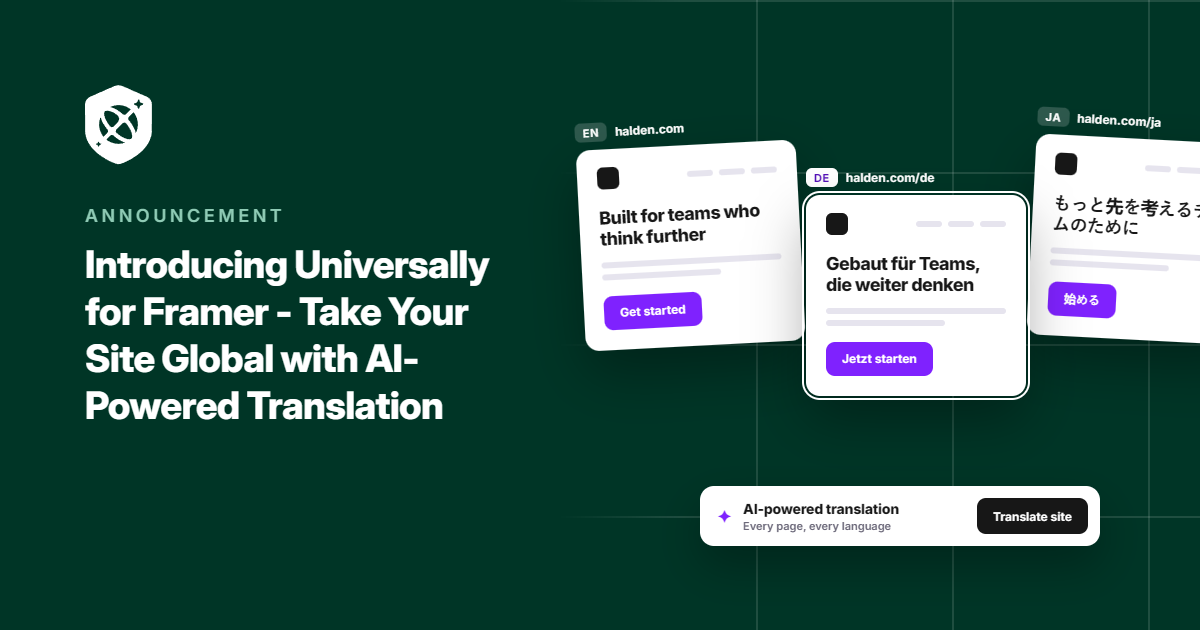 Introducing Universally for Framer